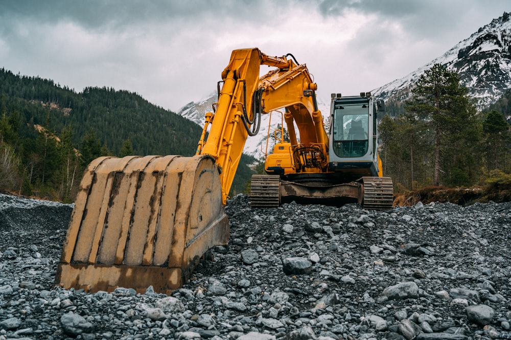 Heavy construction machinery built on fabricated steel frames